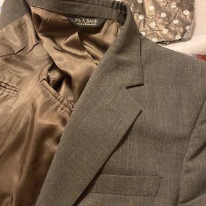 JoS. A. Bank 41L/ 35L gray suit jacket/pants